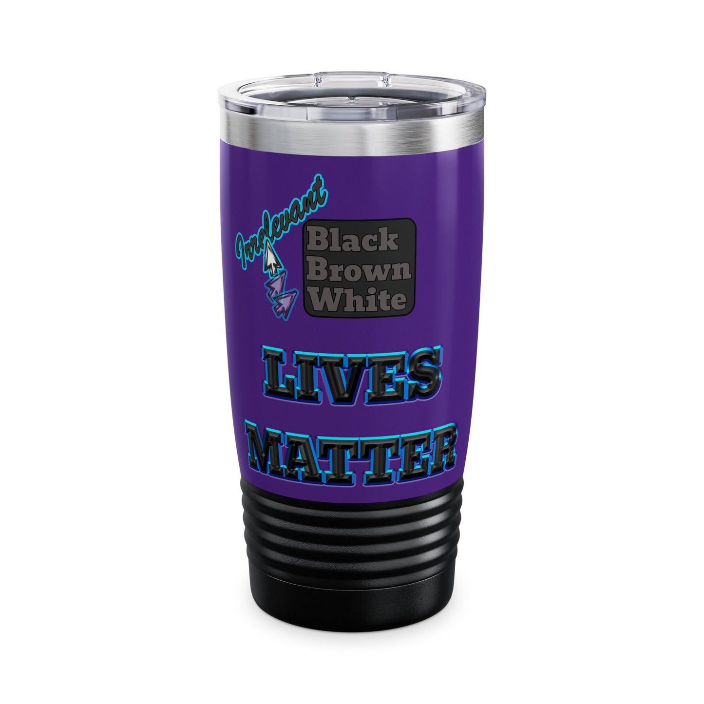 irrelevant - Ringneck Tumbler, 20oz (purple)