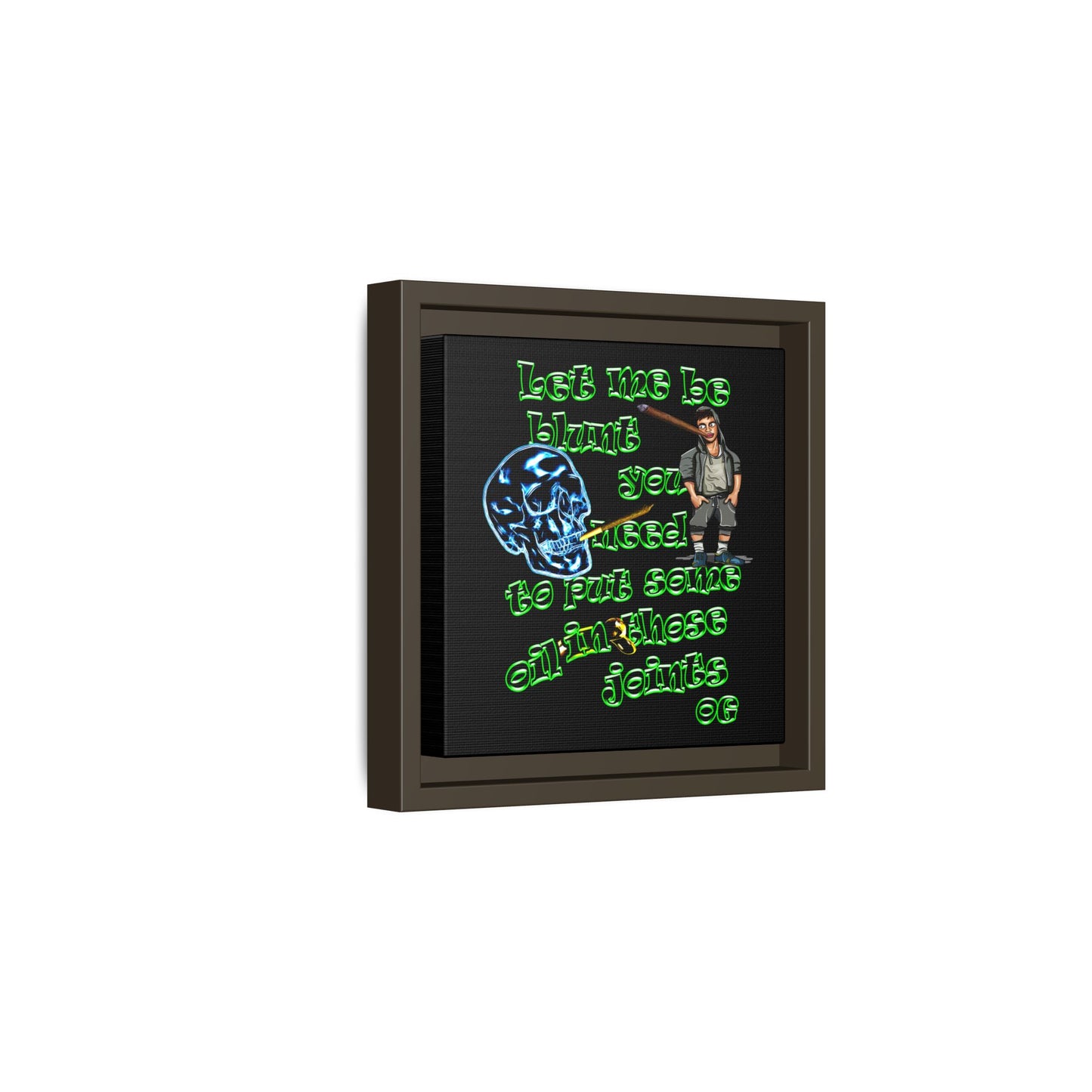 og - framed canvas art (black)