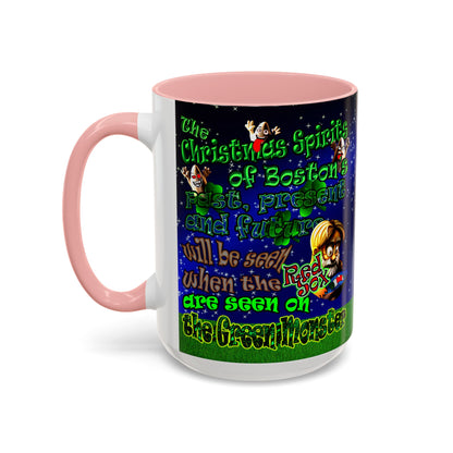 christmas spirits of boston - Accent Mug ('snoops' background)