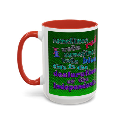 declaration of the independents - Accent Mug (logo green)
