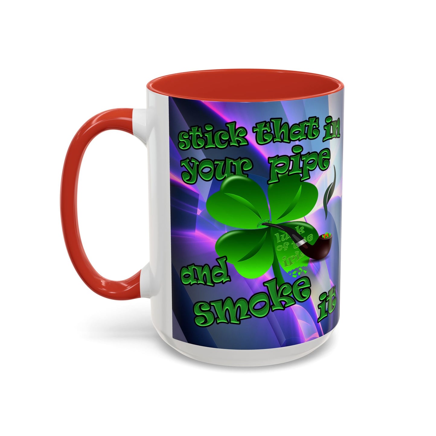 celtics logo - Accent Mug (grey-pink wave)