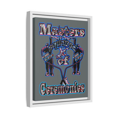 em cee squared - framed canvas art (dark grey)