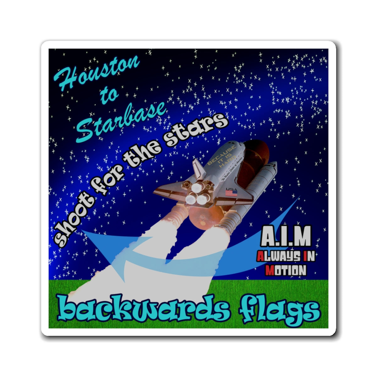 shoot for the stars - Magnets - ('snoops' background)