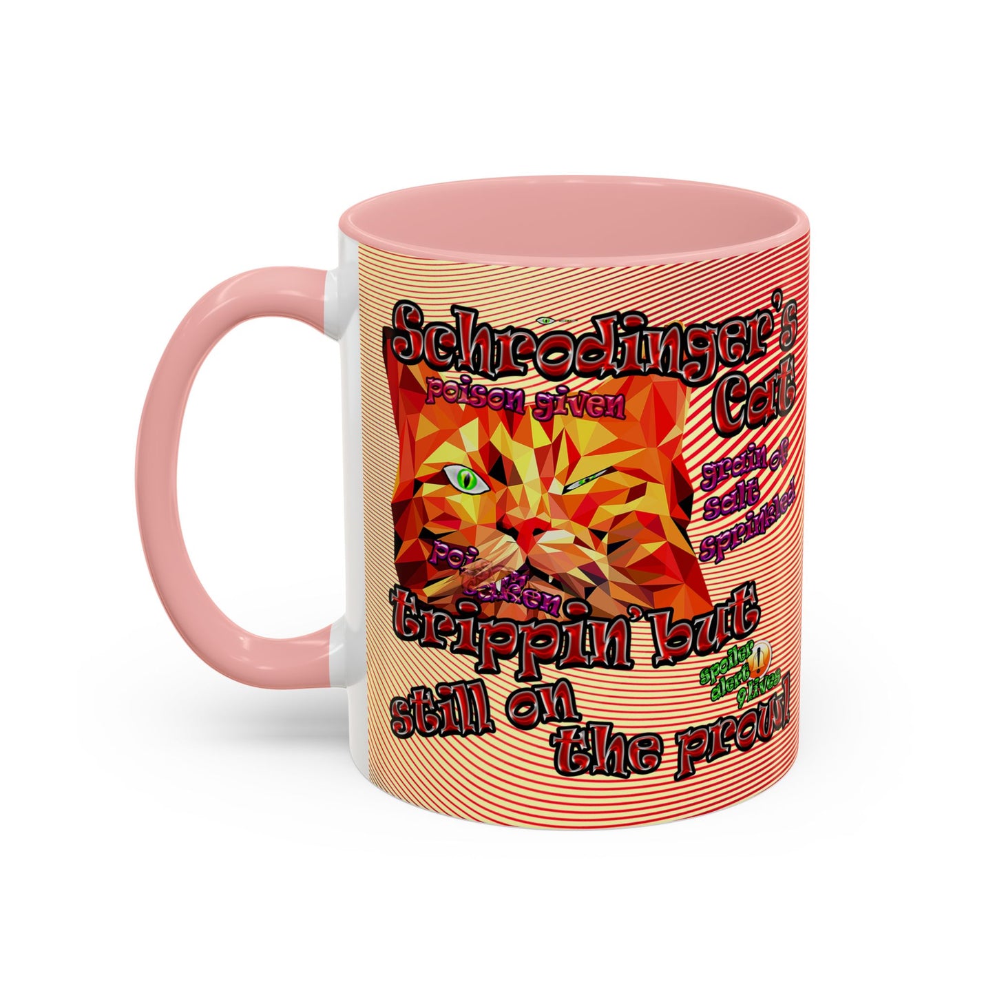 schrodinger's cat - Accent Mug (yellow-orange wave)