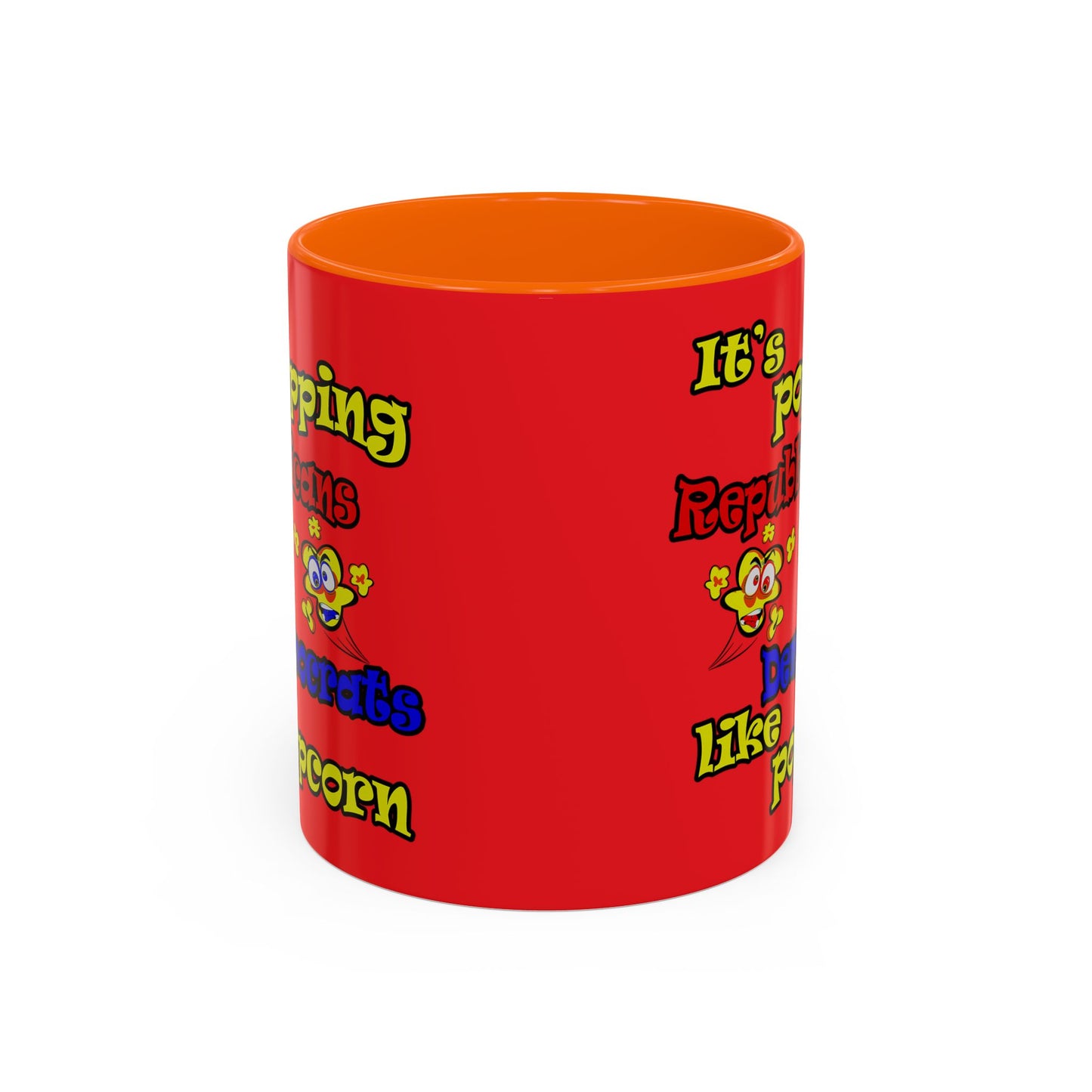 popping like popcorn - Accent Mug (red)