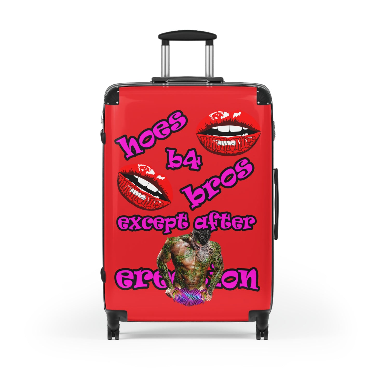 hoes b4 bros - Suitcase (red)