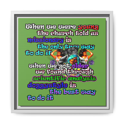 doggystyle - framed canvas art (green)