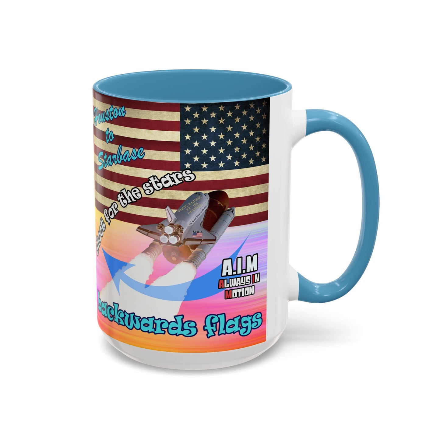 shoot for the stars - Accent Mug (color blur)