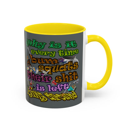 the bum's shit - Accent Mug (dark grey)