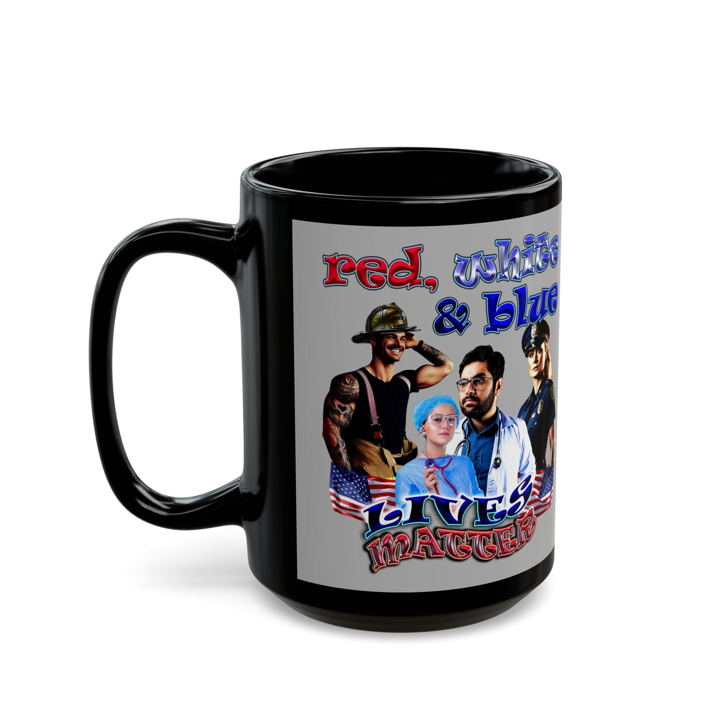 rw&b lives matter - Black Mug (light grey)