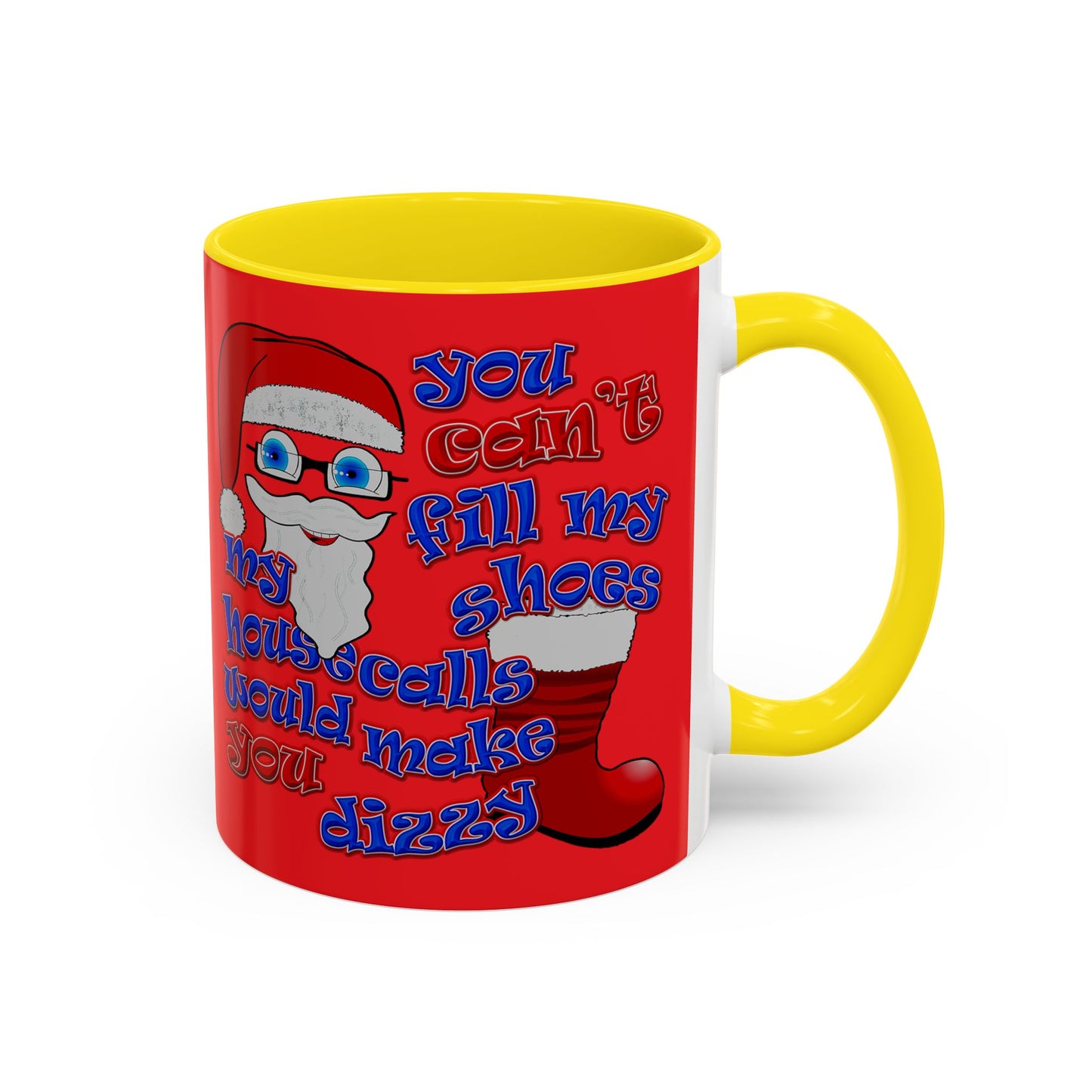 santa's shoes - Accent Mug (red)