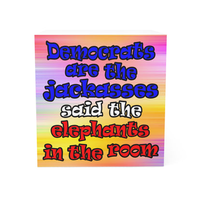 donkeys and elephants - note cube (color blur)