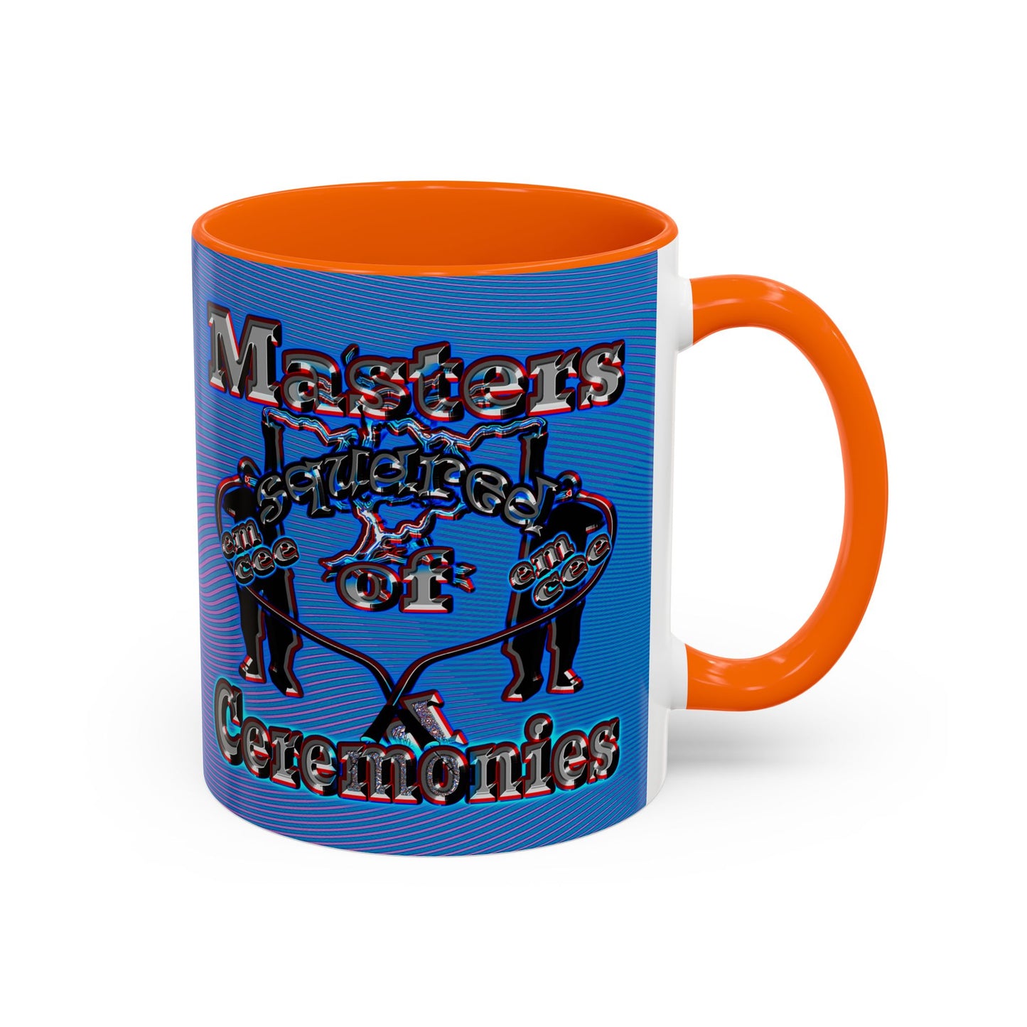 em cee squared - Accent Mug (light blue-purple wave)