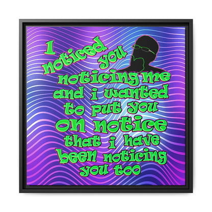 noticed you noticing - framed canvas art (purple wave)
