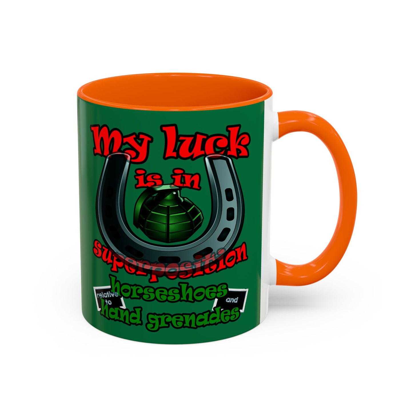 my luck - Accent Mug (dark green)