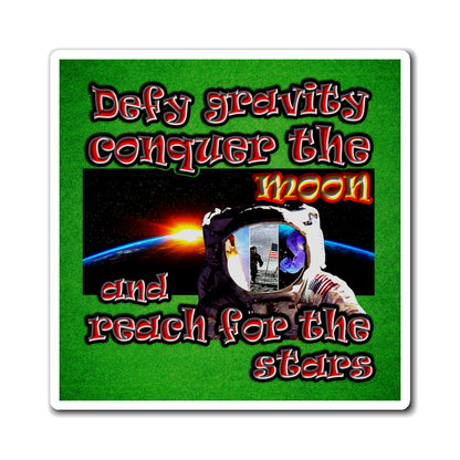 defy conquer reach - Magnets - (green turf)