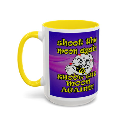 shoot the moon again - Accent Mug (purple-pink wave)