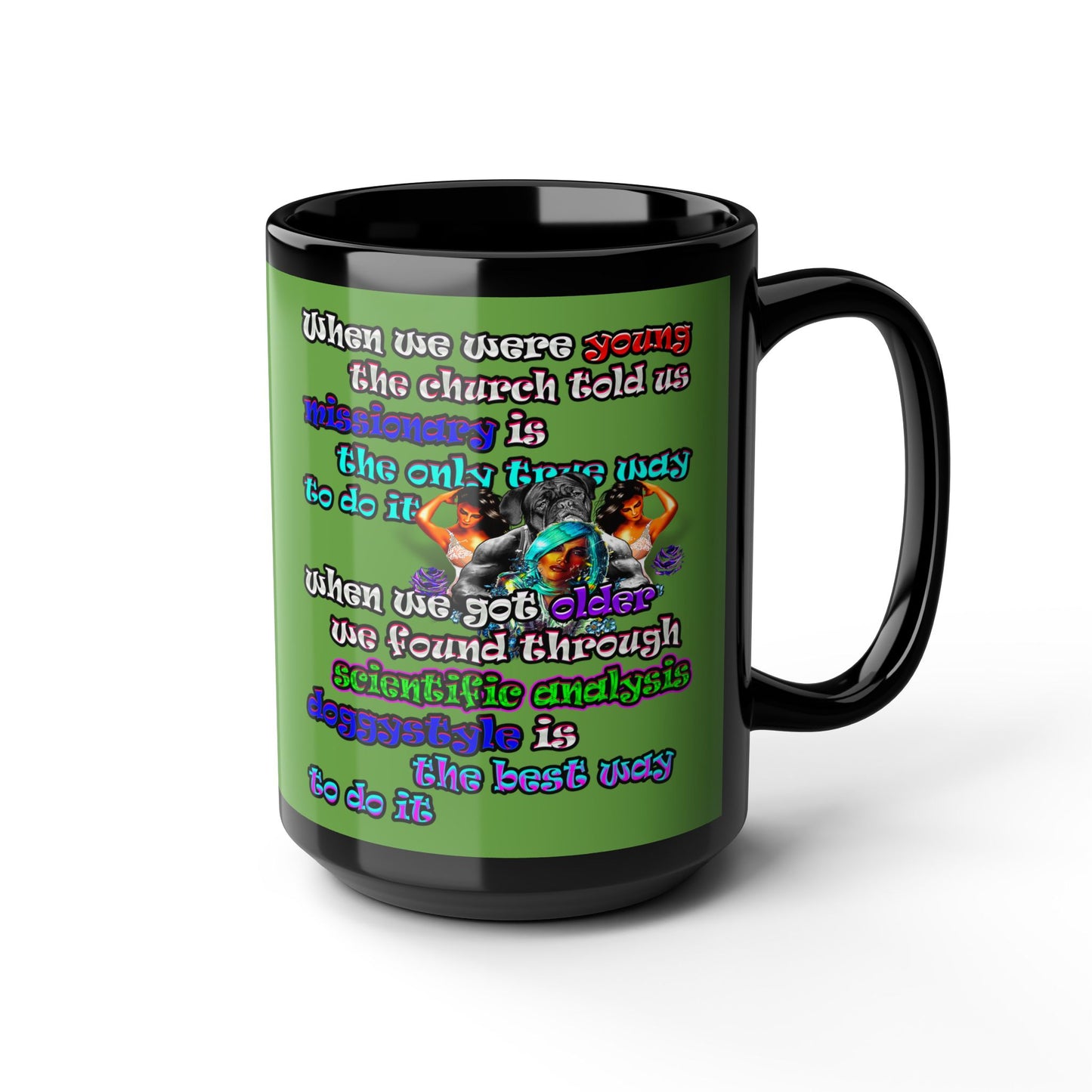 doggystyle - Black Mug (green)