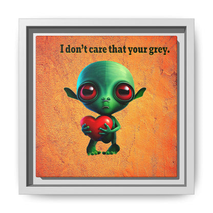 I don't care that your grey - framed canvas art (burnt orange)