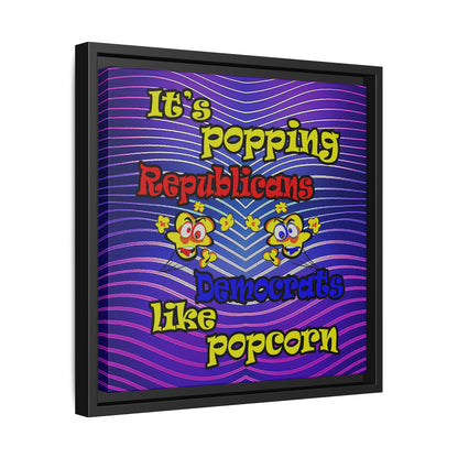 popping like popcorn - framed canvas art (purple wave)