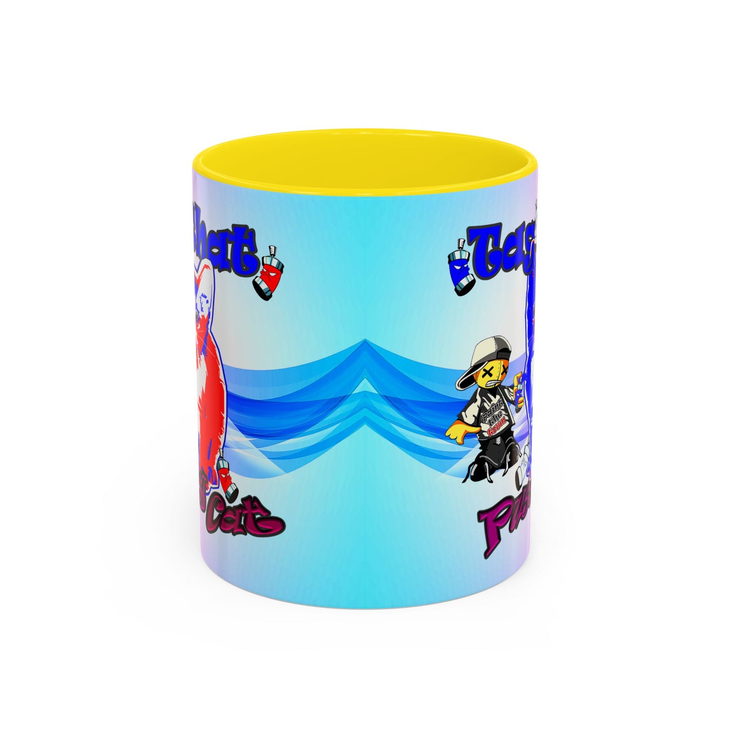 tag that - Accent Mug (light blue-pink wave)