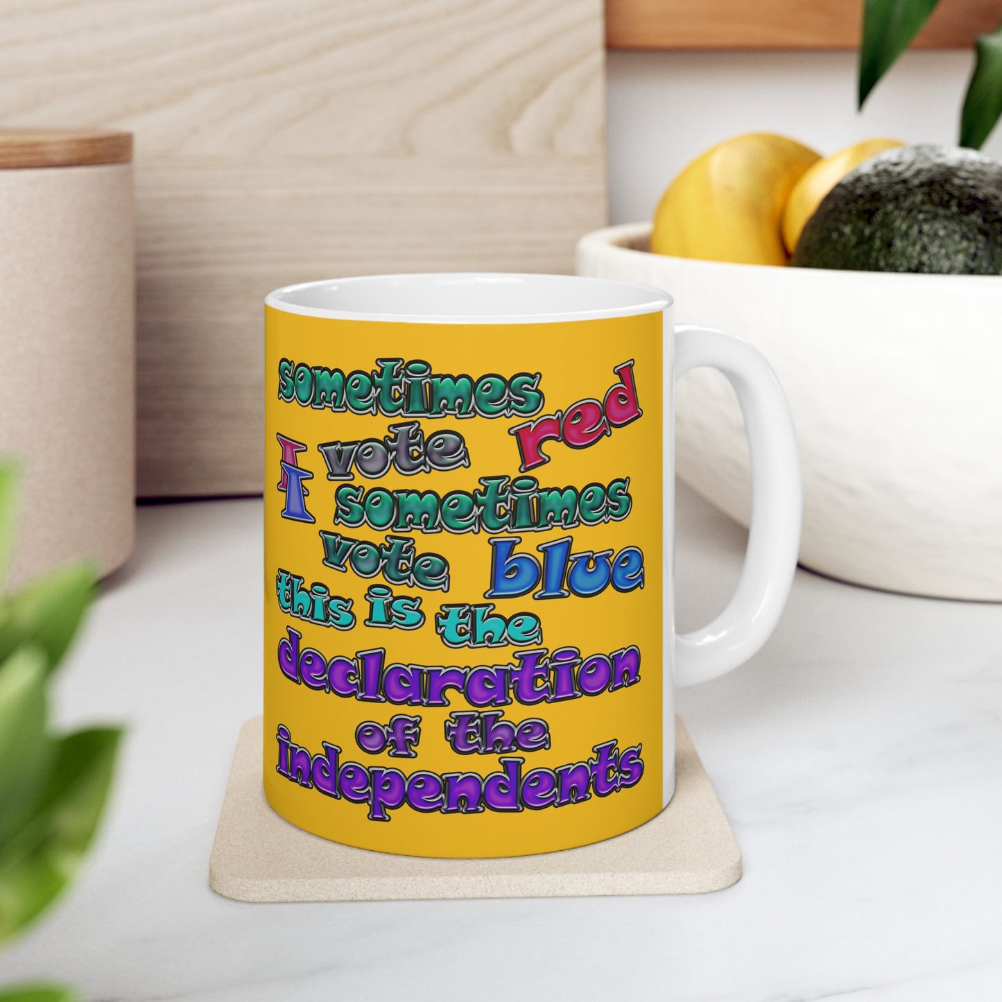 declaration of the independents - White Mug (yellow)
