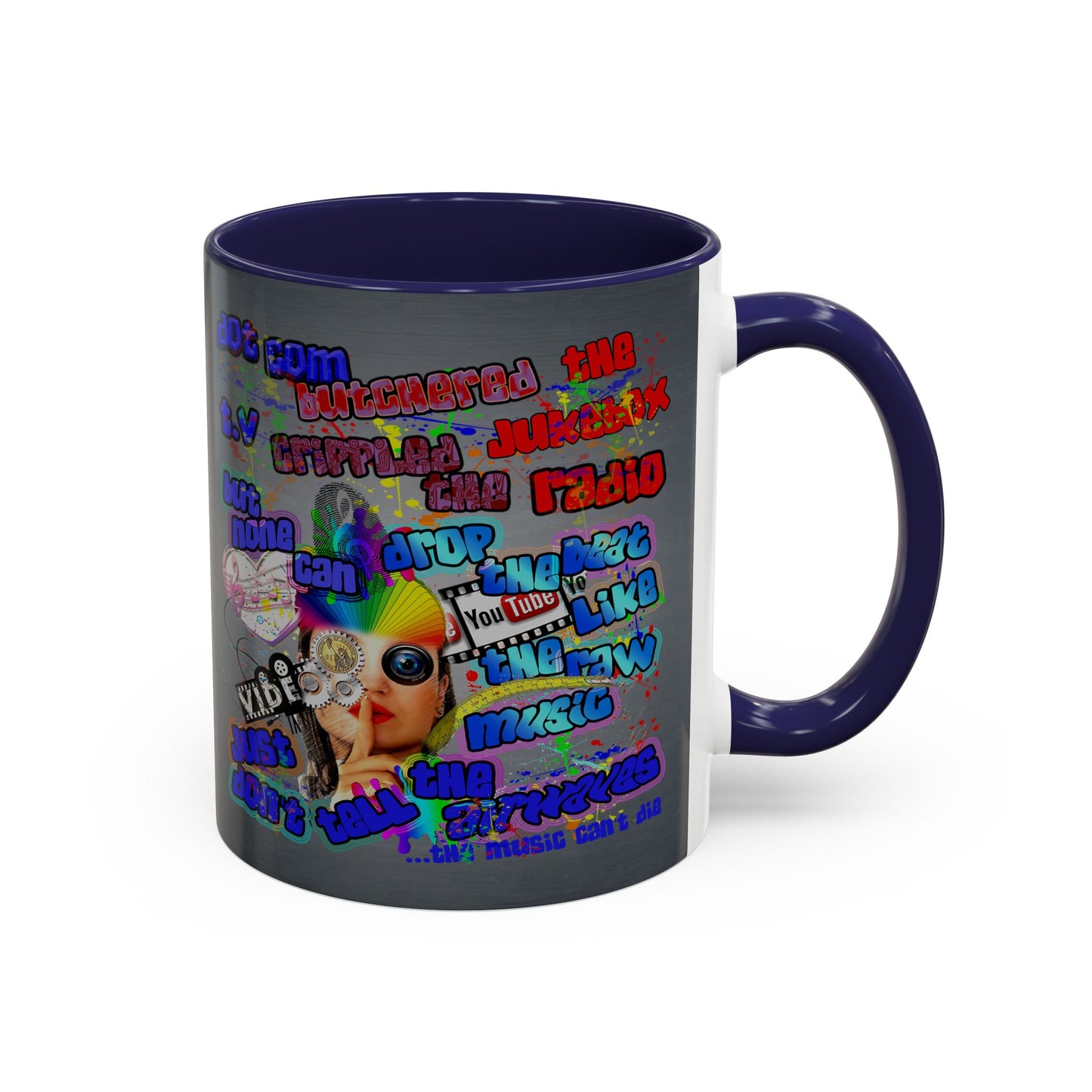 drop the beat - Accent Mug (grey-light grey)