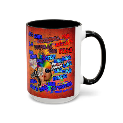 drop the beat - Accent Mug (burnt orange)