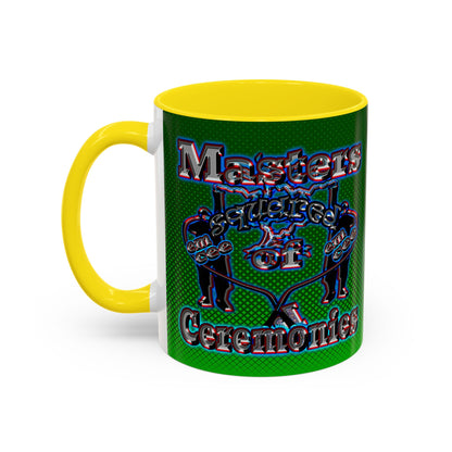 em cee squared - Accent Mug (logo green)