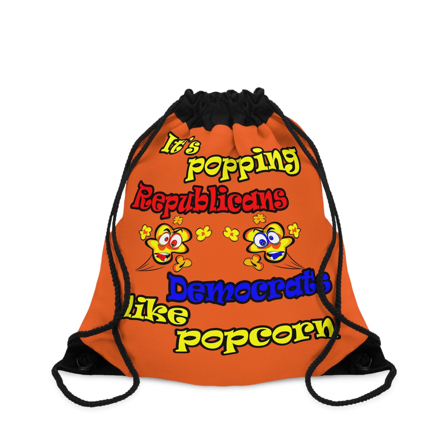 popping like popcorn - Drawstring Bag (orange)