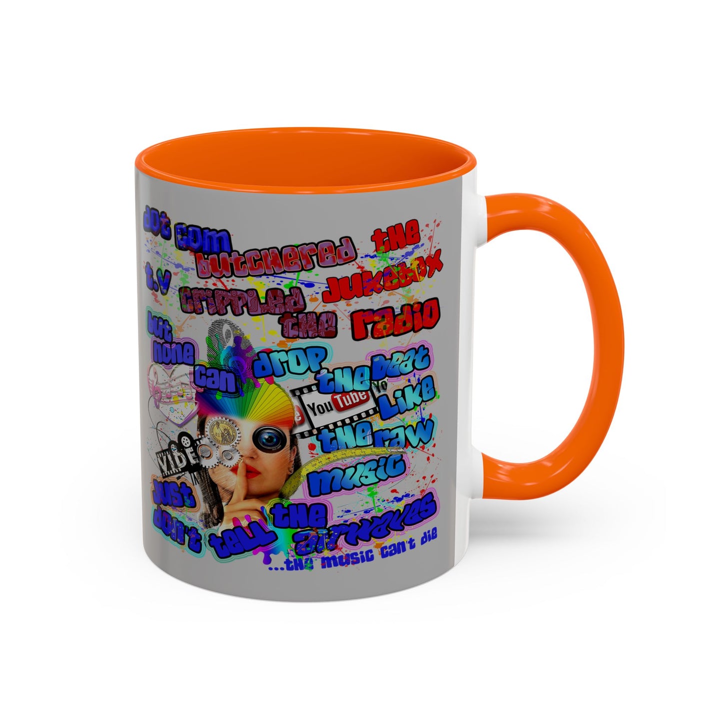 drop the beat - Accent Mug (light grey)