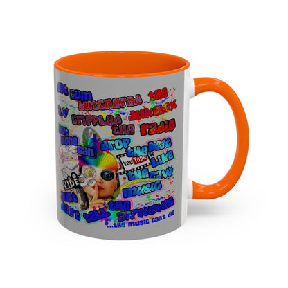 drop the beat - Accent Mug (light grey)