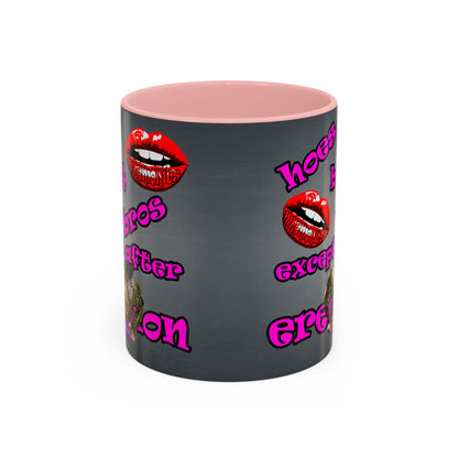 hoes b4 bros - Accent Mug (grey-light grey)