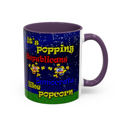 popping like popcorn - Accent Mug ('snoops' background)