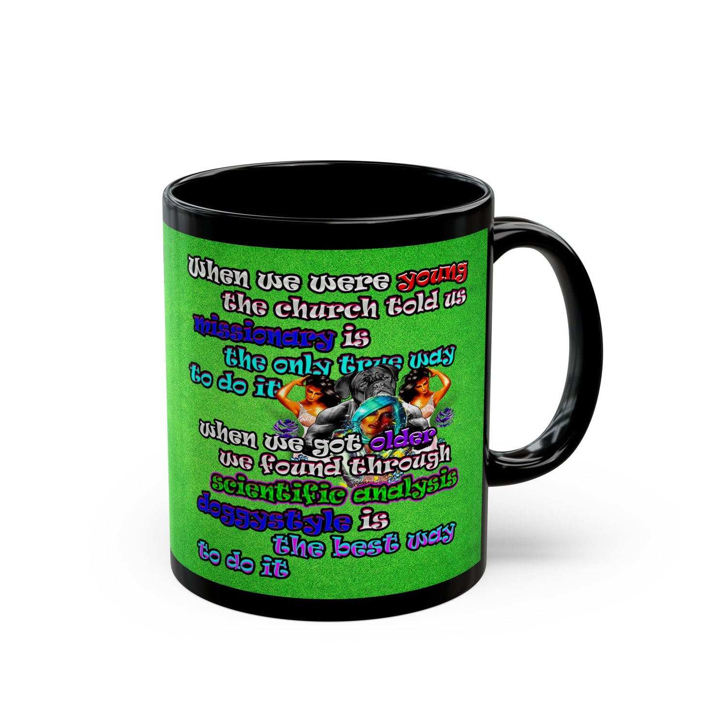doggystyle - Black Mug (green turf)