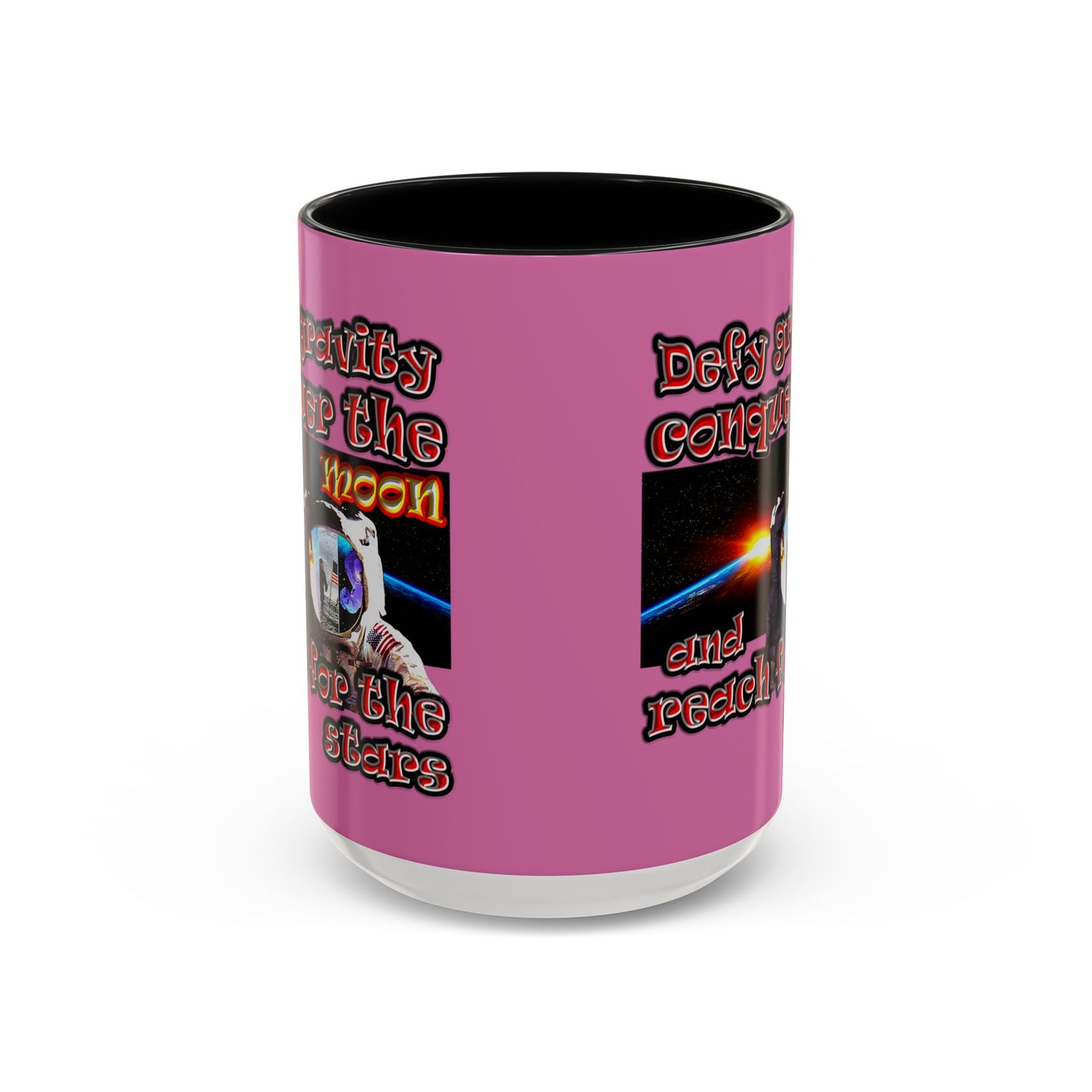 defy conquer reach - Accent Mug (light pink)