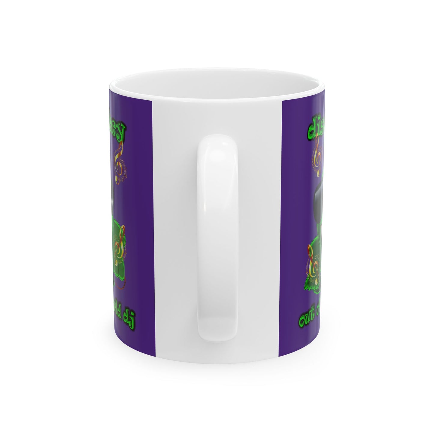 disc jockey - White Mug (purple)