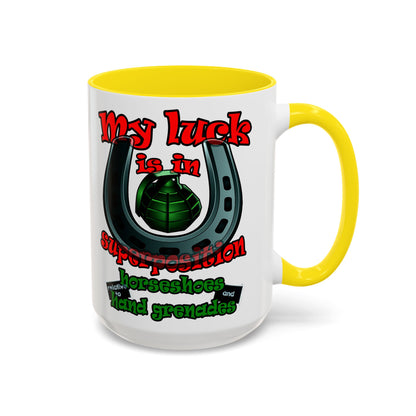my luck - Accent Mug (white)