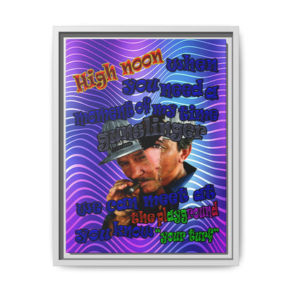 high noon - framed canvas art (purple wave)