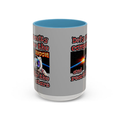 defy conquer reach - Accent Mug (light grey)