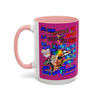 drop the beat - Accent Mug (pink)