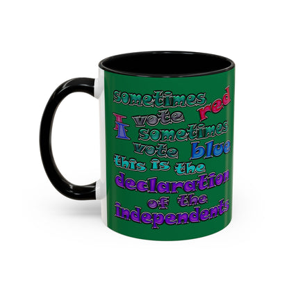 declaration of the independents - Accent Mug (dark green)