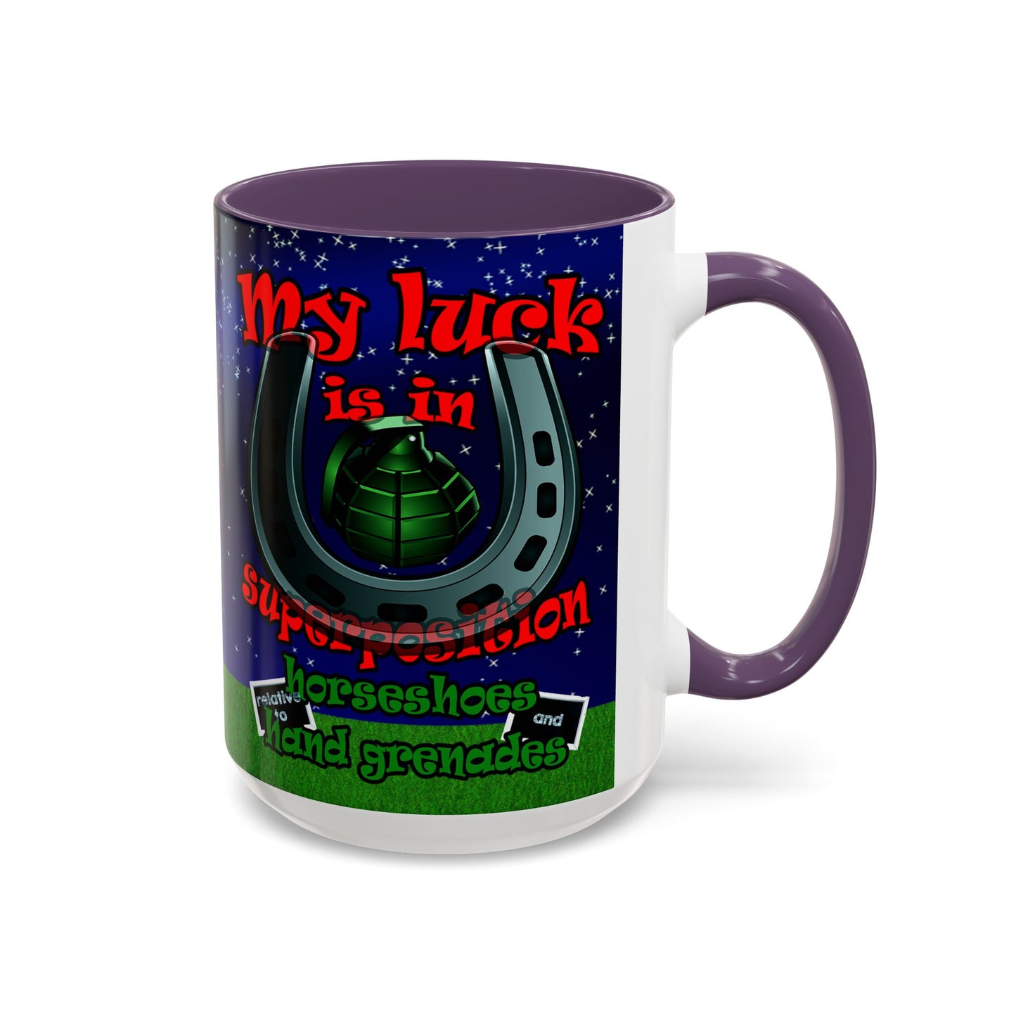 my luck - Accent Mug ('snoops' background)