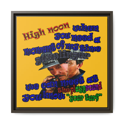 high noon - framed canvas art (yellow)