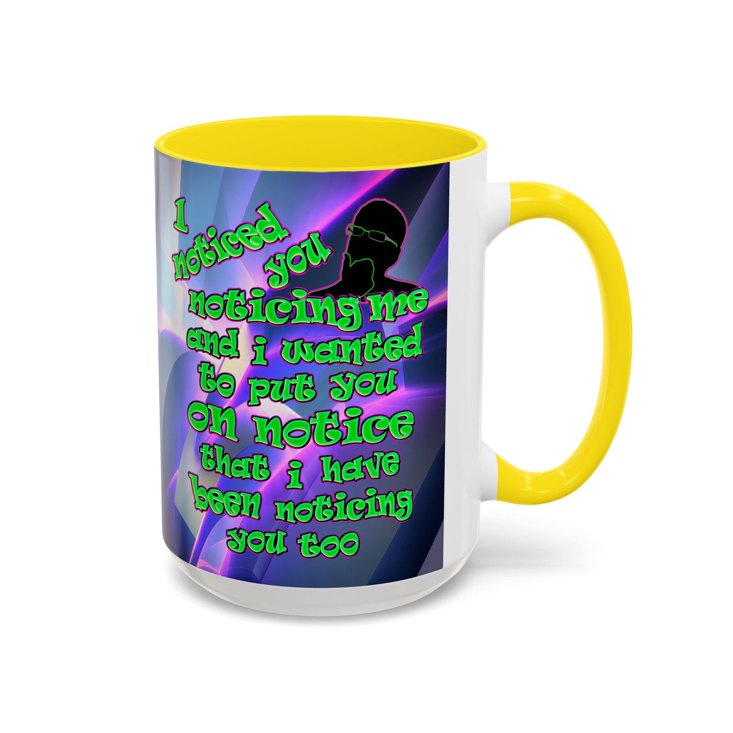 noticed you noticing - Accent Mug (grey-pink wave)