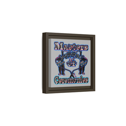 em cee squared - framed canvas art (light grey)