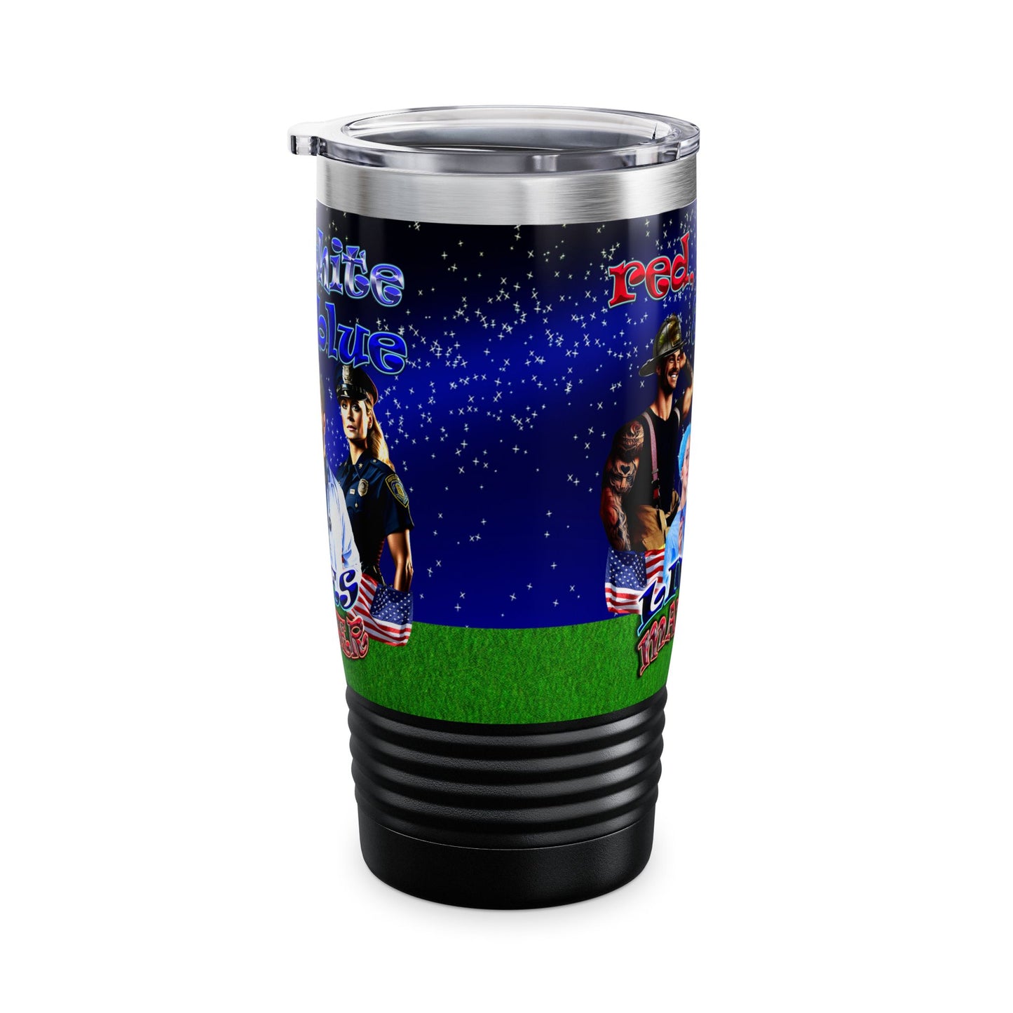 rw&b lives matter - Ringneck Tumbler, 20oz ('snoops' background)