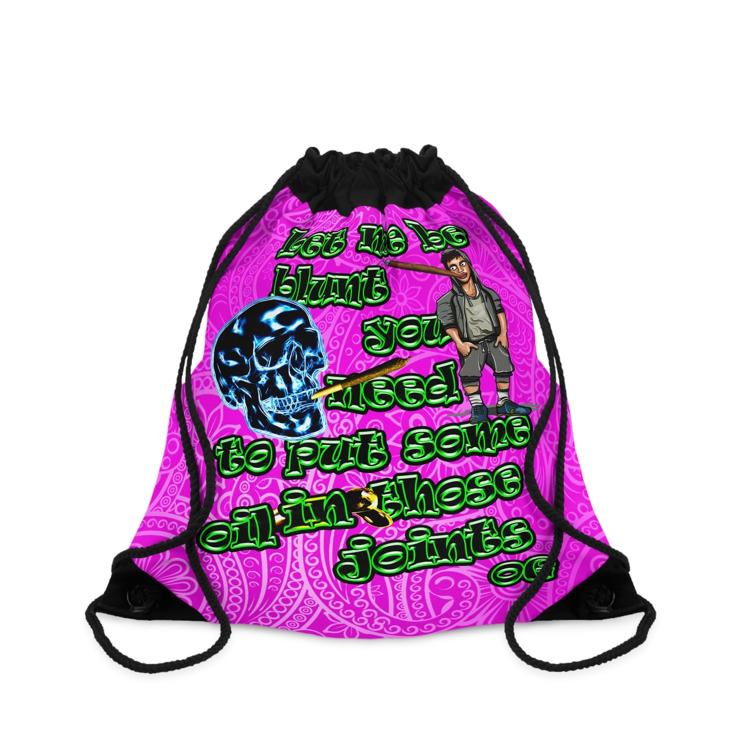 og - Drawstring Bag (pink swirl)