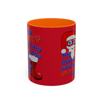 santa's shoes - Accent Mug (dark red)