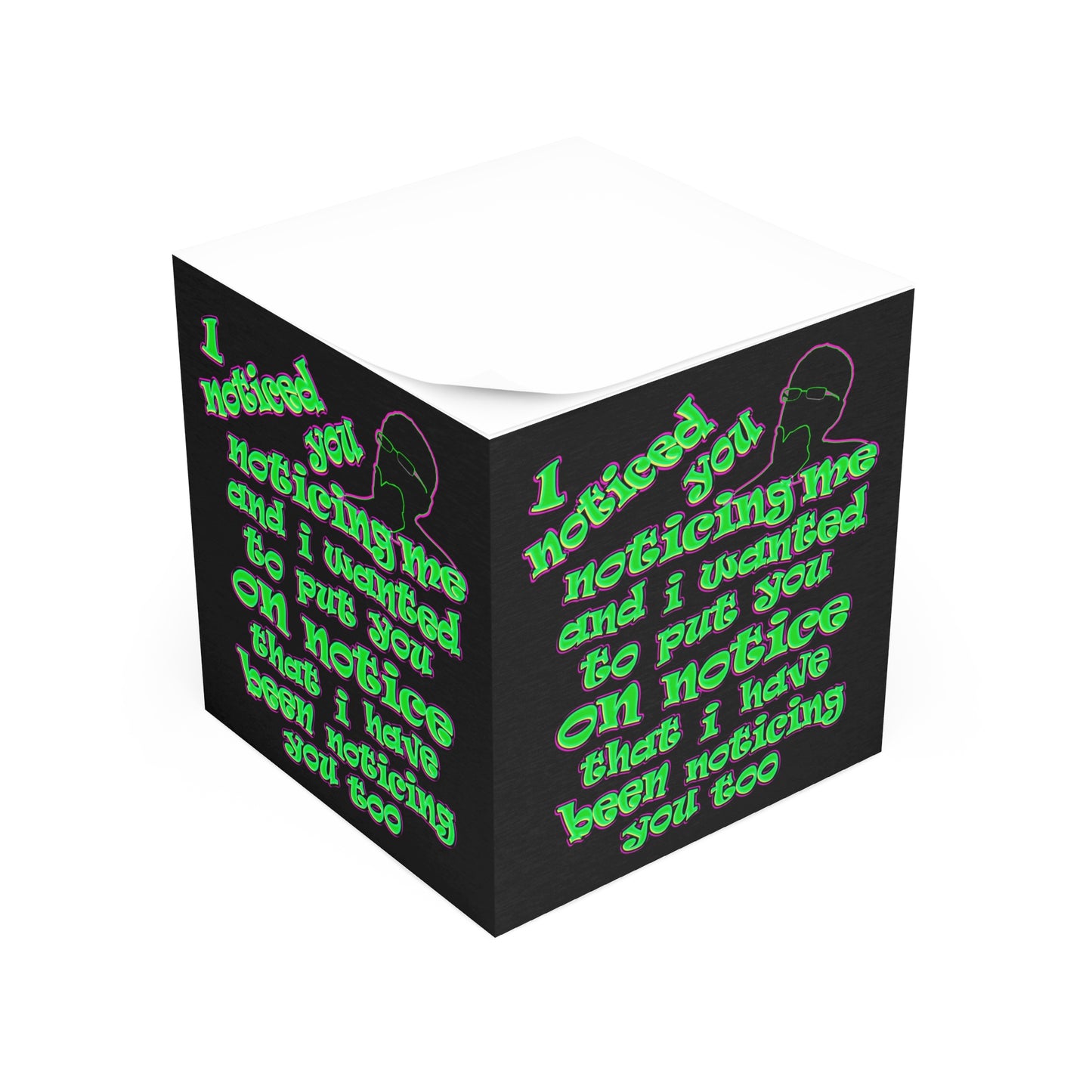 noticed you noticing - note cube (black)